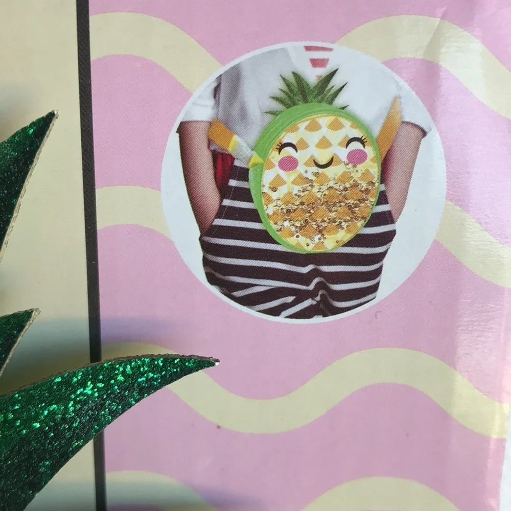 Two-in-one pineapple crossbody bag and fanny pack